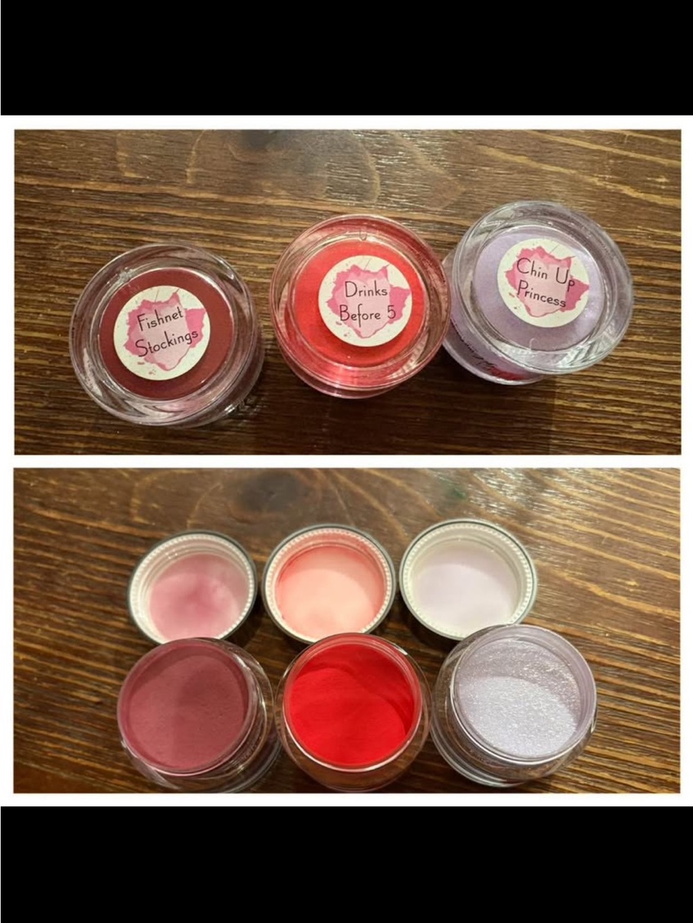 Peppi gel dip powders - Fishnet Stockings, Drinks Before 5, Chin Up Princess